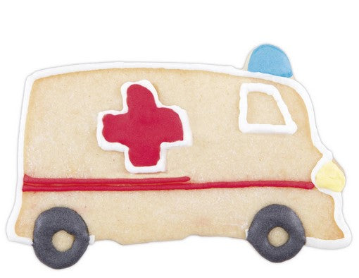 Ambulance Cookie Cutter with Embossed Detail