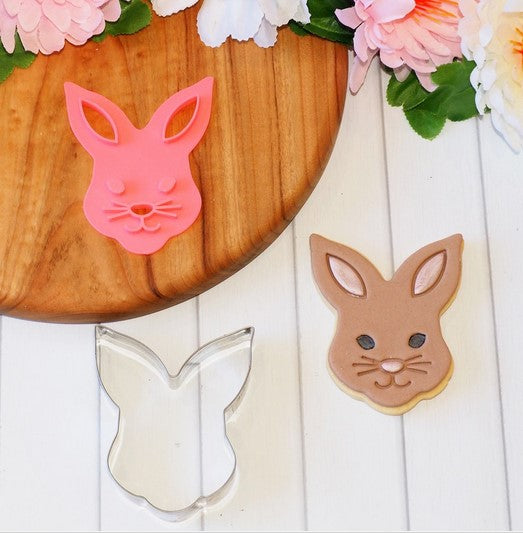 Bunny Face Boy Cookie Cutter and Embosser | Cookie Cutter Shop Australia