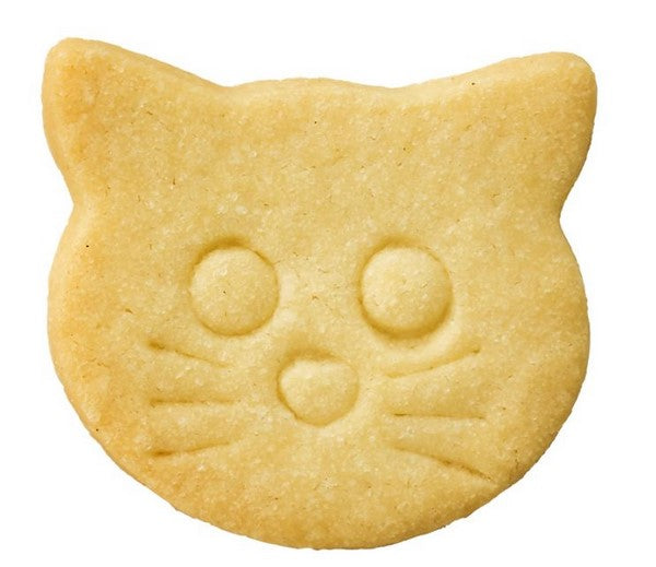 Cat Face Cookie Cutter with Embossed Detail 5.3cm