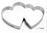 Double Heart Cookie Cutter 14 cm