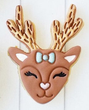 Christmas Reindeer Face Cookie Cutter | Cookie Cutter Shop Australia
