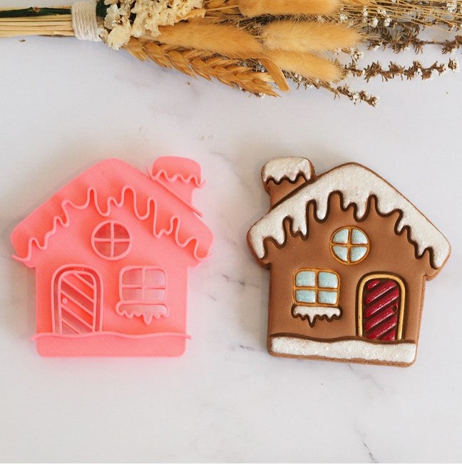 Gingerbread House Cookie Cutter & Embosser Set