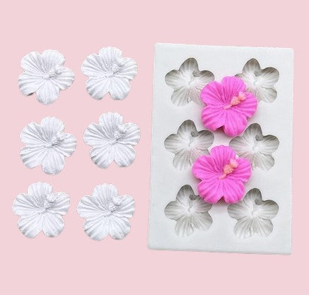 Hibiscus Flower Fondant Silicone Mould | Cookie Cutter Shop Australia