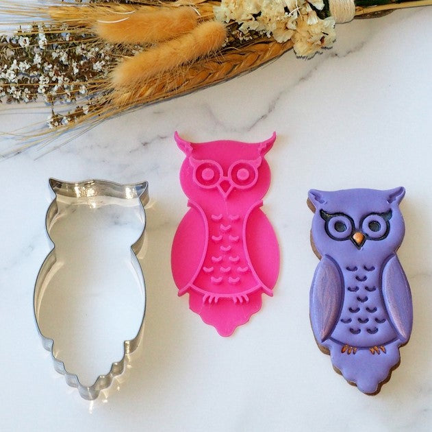 Owl Cookie Cutter & Embosser Set | Cookie Cutter Shop Australia