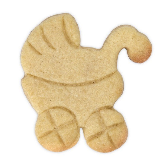Pram Cookie Cutter with Embossed Detail 6cm | Cookie Cutter Shop Australia