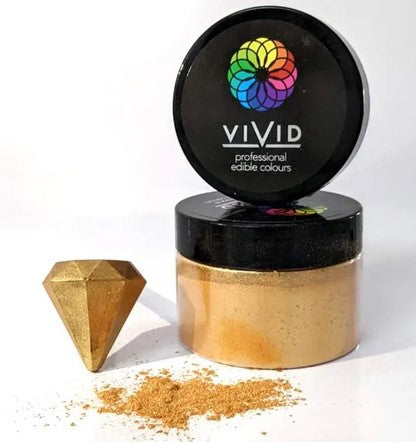 Vivid Shimmer Warm Gold Edible Metallic Dust