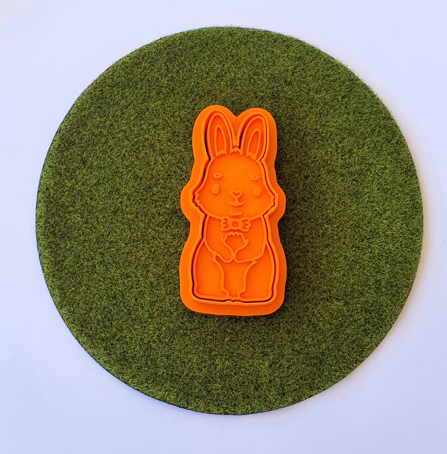 Shy Bunny with Bowtie Cookie Cutter & Embosser | Cookie Cutter Shop Australia