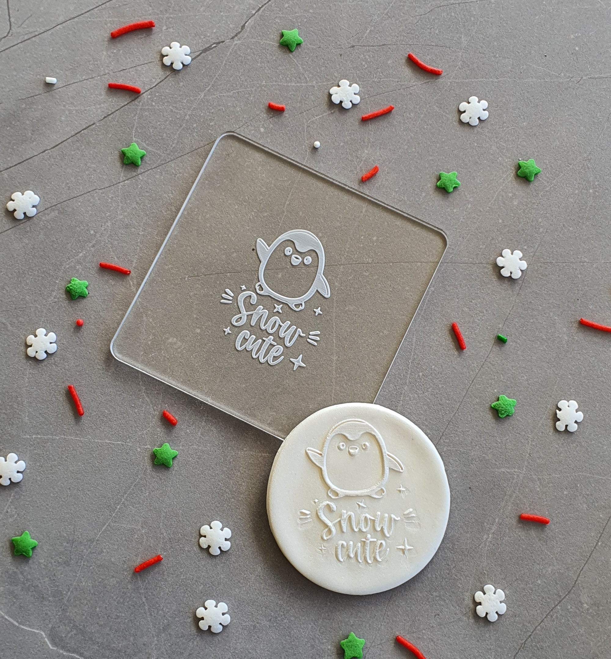 Christmas "Snow Cute" Fondant Debosser | Cookie Cutter Shop Australia