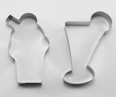 Milkshake and Cocktail Cookie Cutter Set 2 Pieces | Cookie Cutter Shop Australia