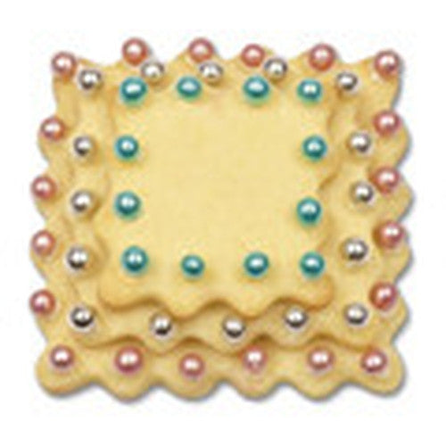 Square Crinkled Set of 3 Cookie Cutters 3.5, 4.5, 5.5cm | Cookie Cutter Shop Australia