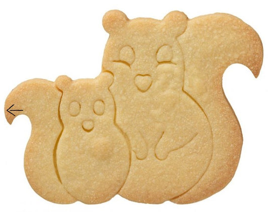 Pair of Squirrels Cookie Cutter with Embossed detail | Cookie Cutter Shop Australia
