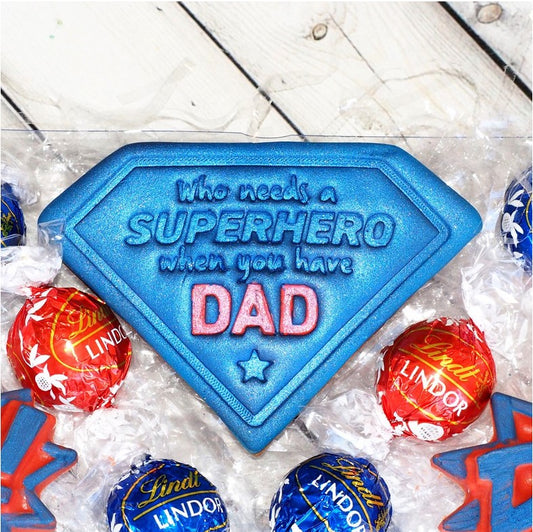 Fathers Day Embosser 'Who needs a Superhero when you have a Dad' | Cookie Cutter Shop Australia