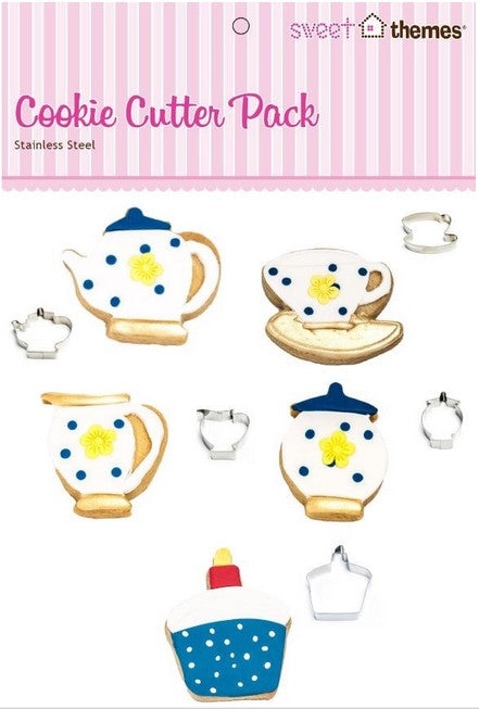 Tea Party Cookie Cutter 5 Pc Set