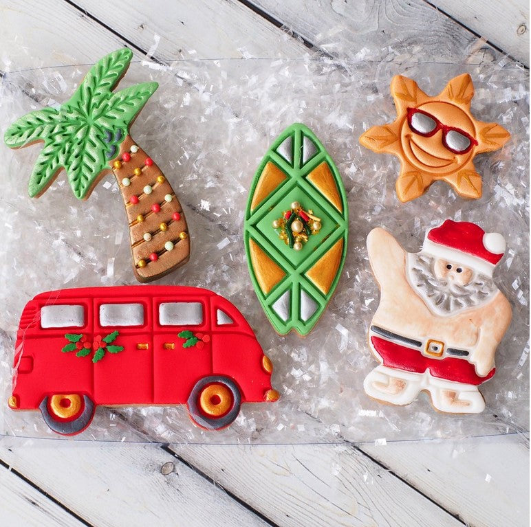 Tropical Christmas Cookie Cutter & Embosser 10 Piece Set | Cookie Cutter Shop Australia