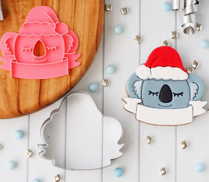Christmas Koala Cookie Cutter and Embosser Set |  Cookie Cutte Shop Australia