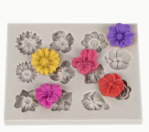 Mixed Flower Fondant Silicone Mould