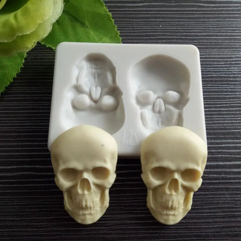 Pair of Skulls Fondant Silicone Mould