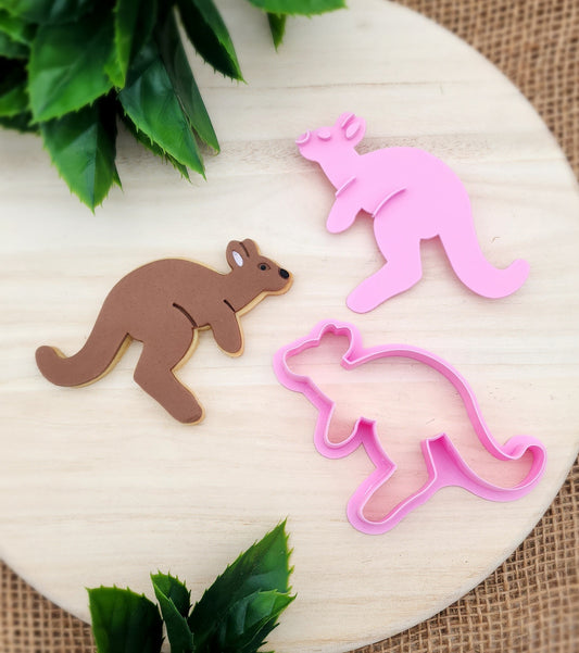 Kangaroo Cookie Cutter & Embosser Set