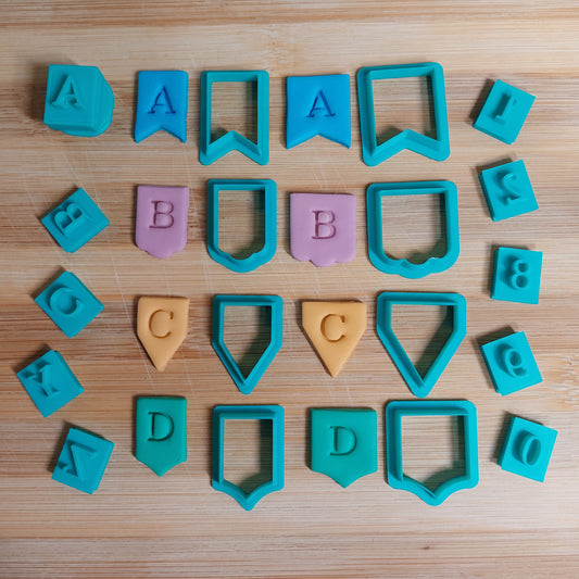 Bunting and Alphabet Fondant Cutter Set