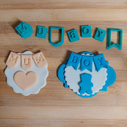 Bunting and Alphabet Fondant Cutter Set