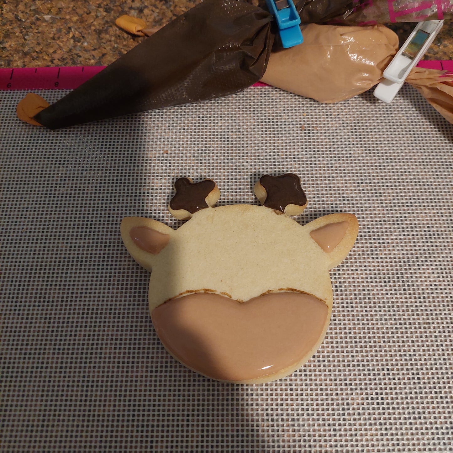 Cute Reindeer Face Cutter with Optional Fondant Cutters