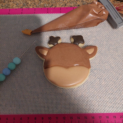 Cute Reindeer Face Cutter with Optional Fondant Cutters