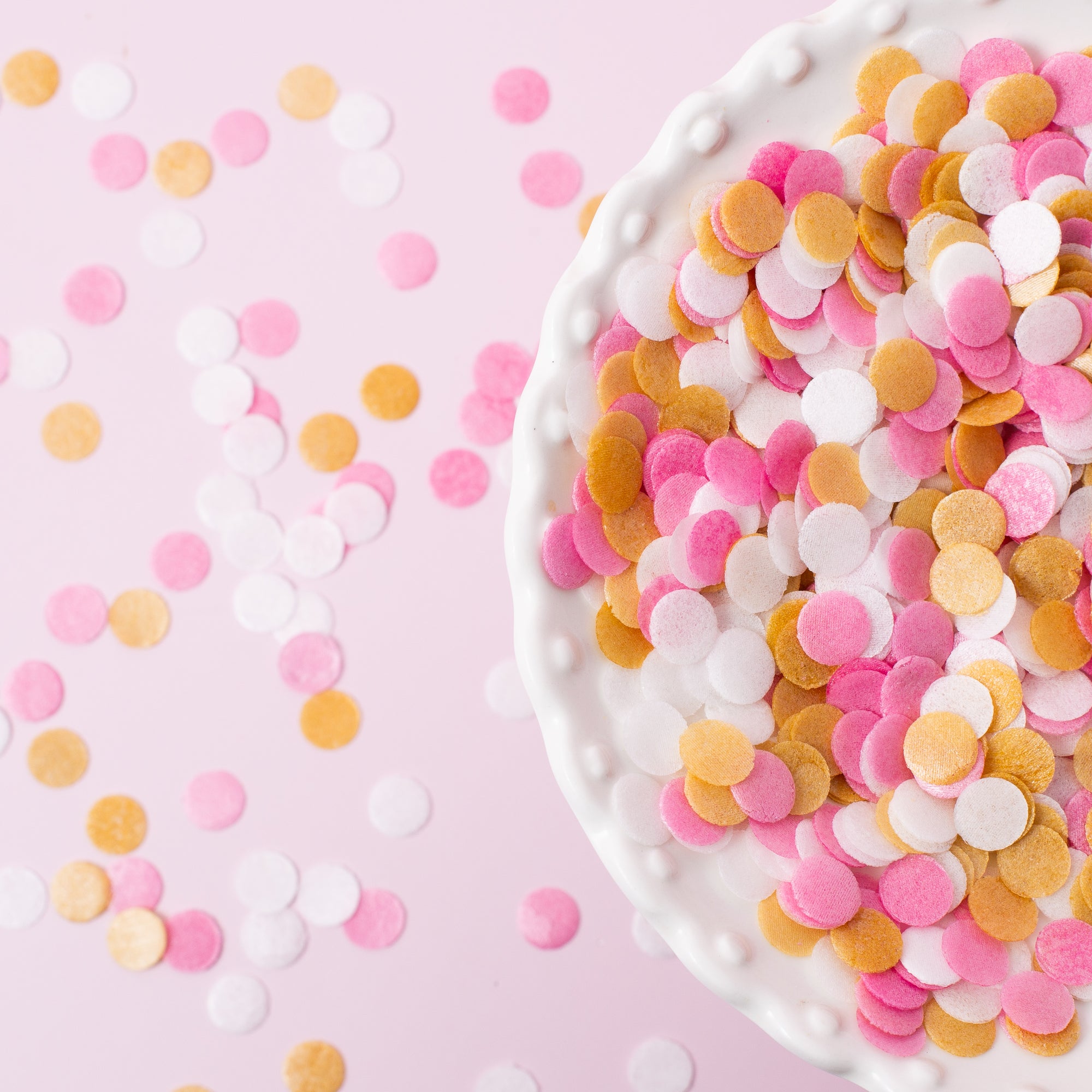 Sprinks Pink, White and Gold Wafer Sprinkles