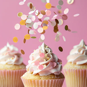 Sprinks Pink, White and Gold Wafer Sprinkles