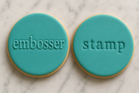 Happy Birthday with heart and Custom Name Stamp or Embosser