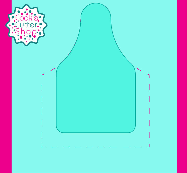 Cow Ear Tag Cookie Cutter 10cm