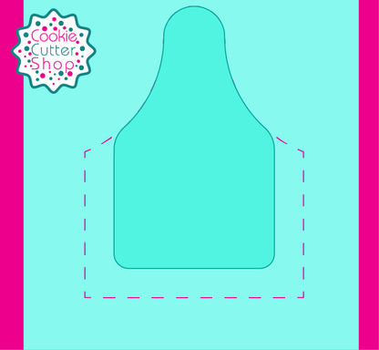 Cow Ear Tag Cookie Cutter 10cm