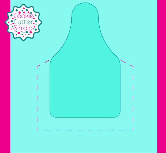 Cow Ear Tag Cookie Cutter 10cm