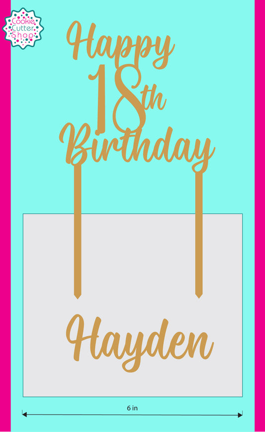 Custom Happy 18th Hayden