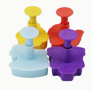 Baby Theme Cookie Cutter & Plunger Set 4 Pc