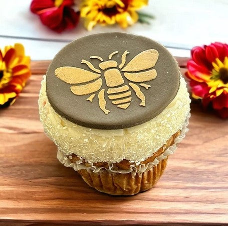 Bee Cupcake Stencil