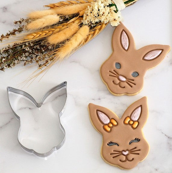 Bunny Face Boy & Girl Cookie Cutter & Stamp Set