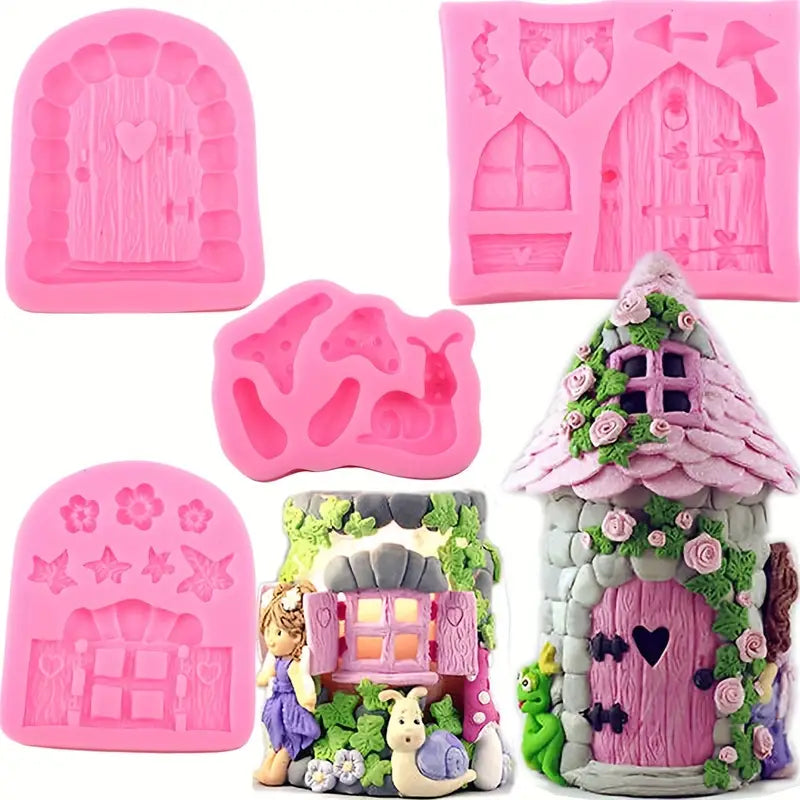 Enchanted Fairy Cottage Silicone Mould set