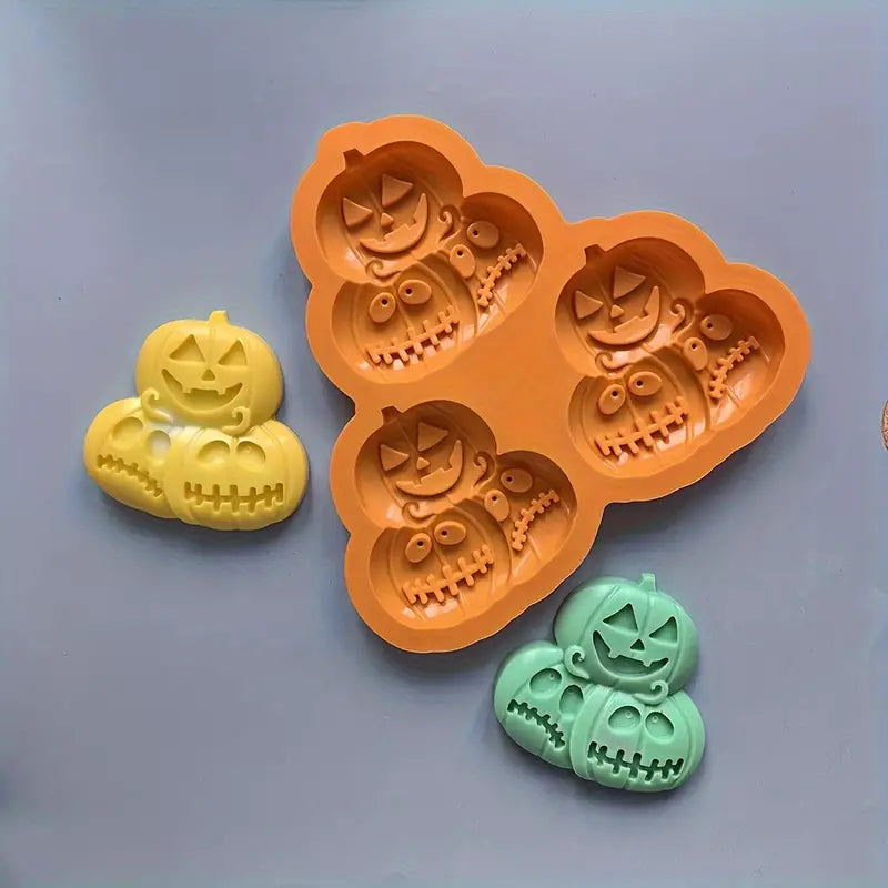 Trio of Halloween Pumpkins Silicone Mould