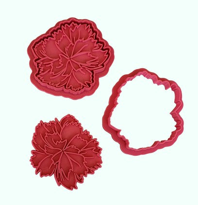 Carnation Flower Cookie Cutter & Stamp