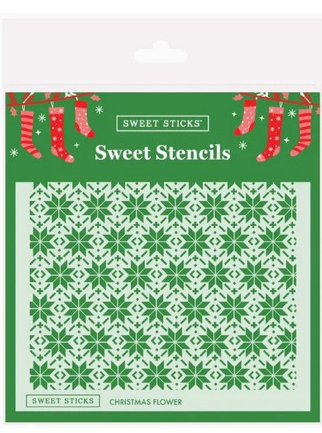 Sweet Sticks Christmas Flowers Stencil