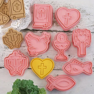 Communion Cookie Cutter & Stamp Set