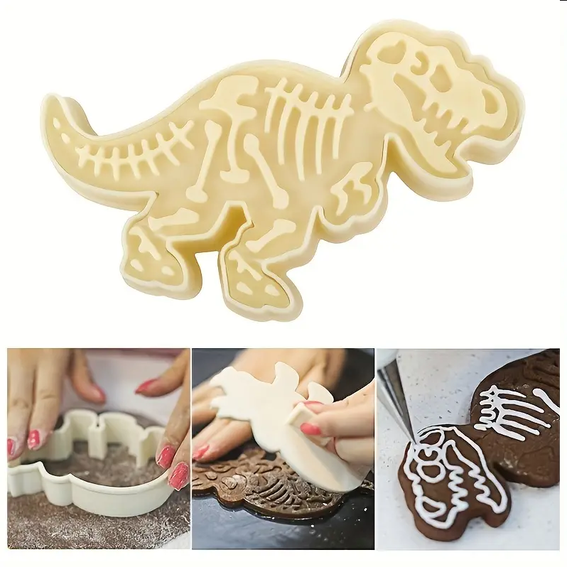 Dinosaur Fossils Cookie Cutter and Stamp set