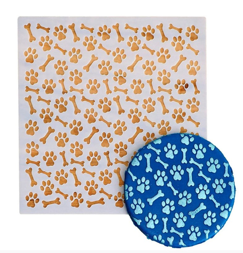Dog Paw & Bone Cookie Stencil