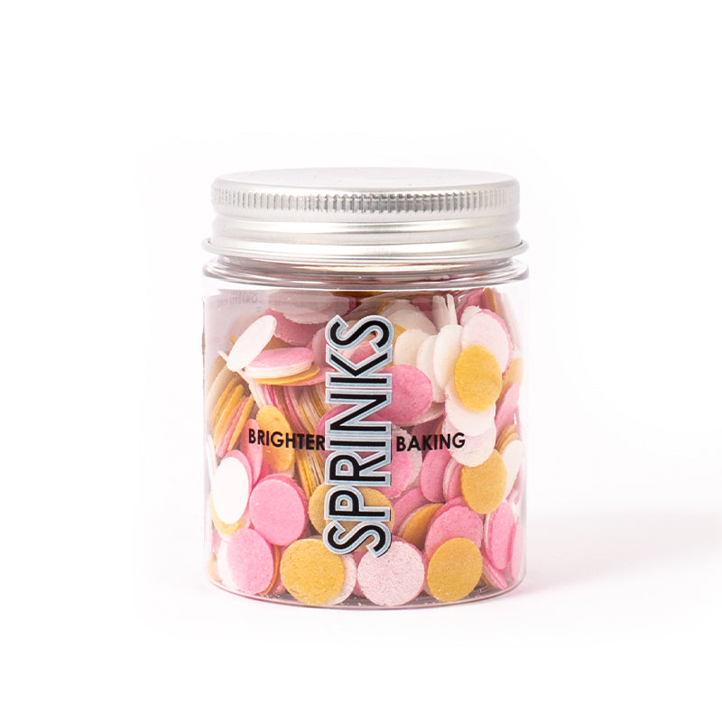 Sprinks Pink, White and Gold Wafer Sprinkles