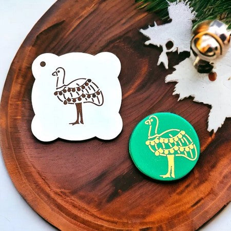 Christmas Emu Cookie Stencil