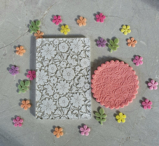 Floral Pattern Background Fondant Embosser