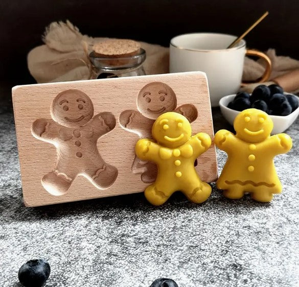 Gingerbread People Wooden Mould