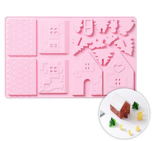 Gingerbread House &  Accessories Silicone Mould