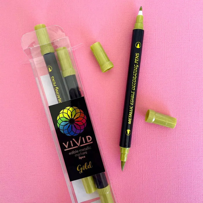 Vivid Gold Metallic Edible Markers