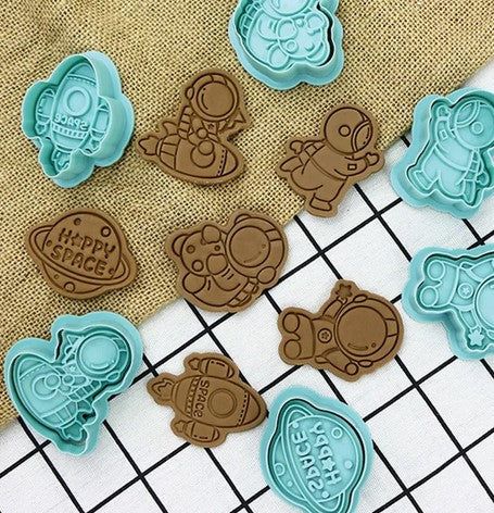 'Happy Space' Cookie Cutter & Stamp Set 6 pc